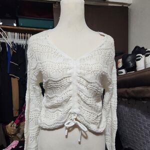 Jessica Simpson White Crochet Top